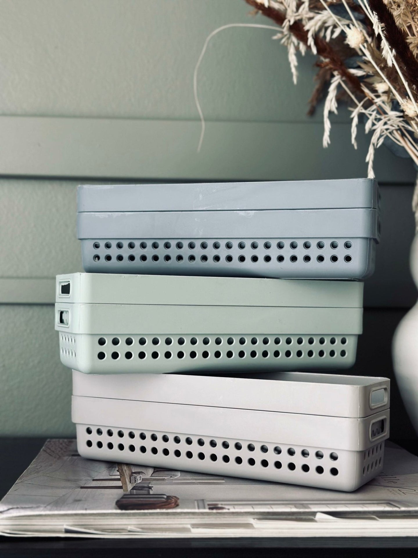 Kasser til opbevaring – Sæt af 2 stk Color mix - VIAMAJA.DK