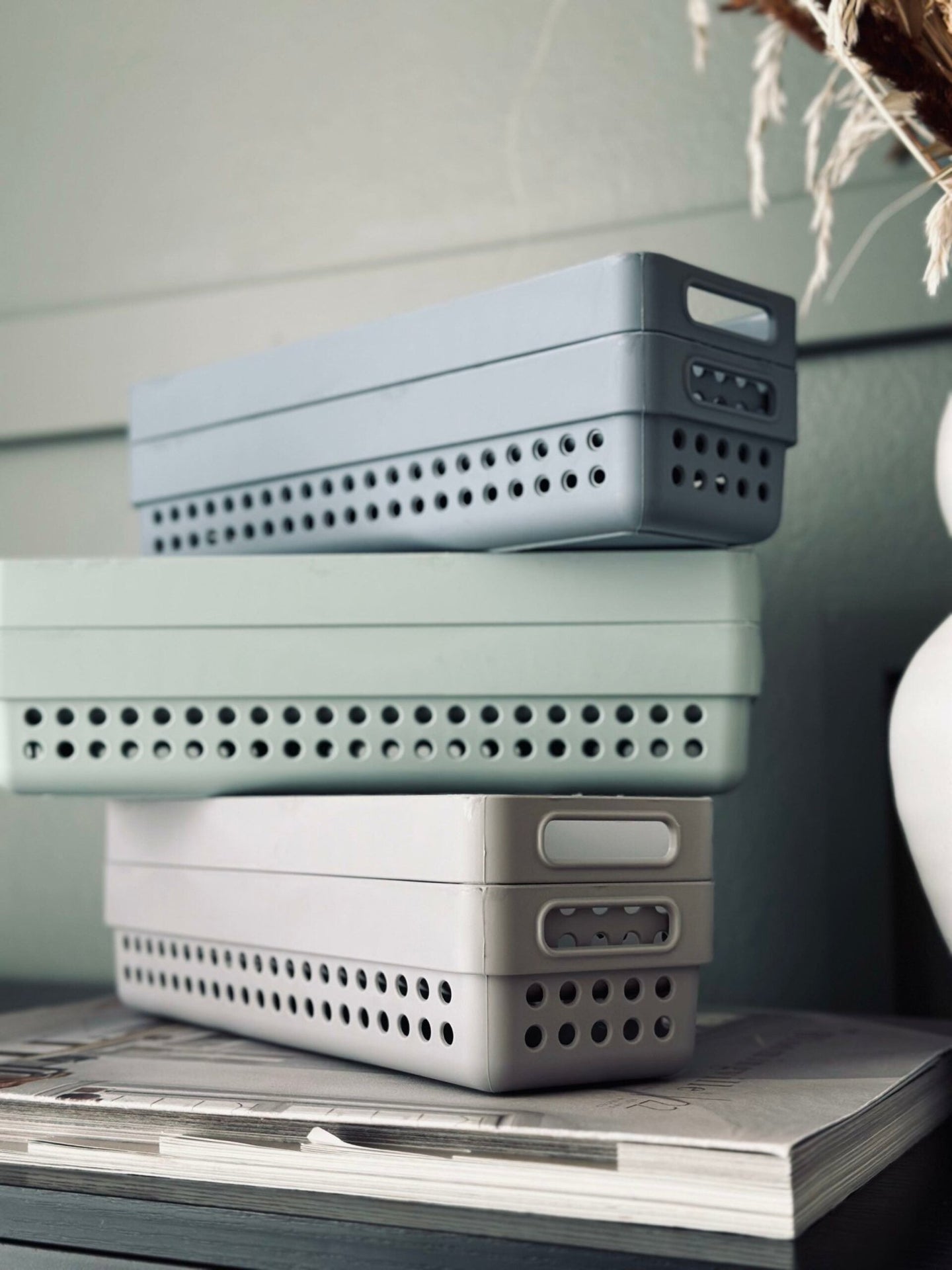 Kasser til opbevaring – Sæt af 2 stk Color mix - VIAMAJA.DK