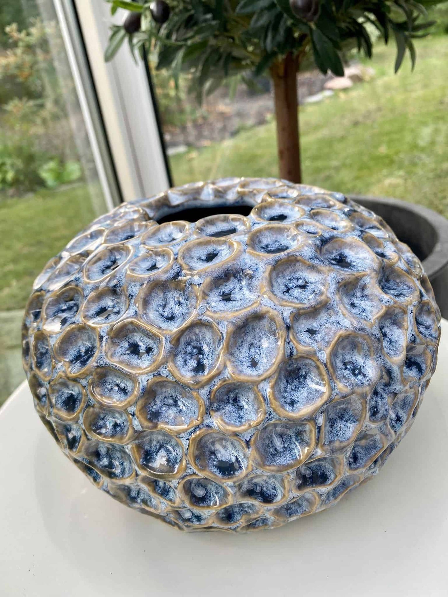 Keramik - Lysblå bubbles - VIAMAJA.DK