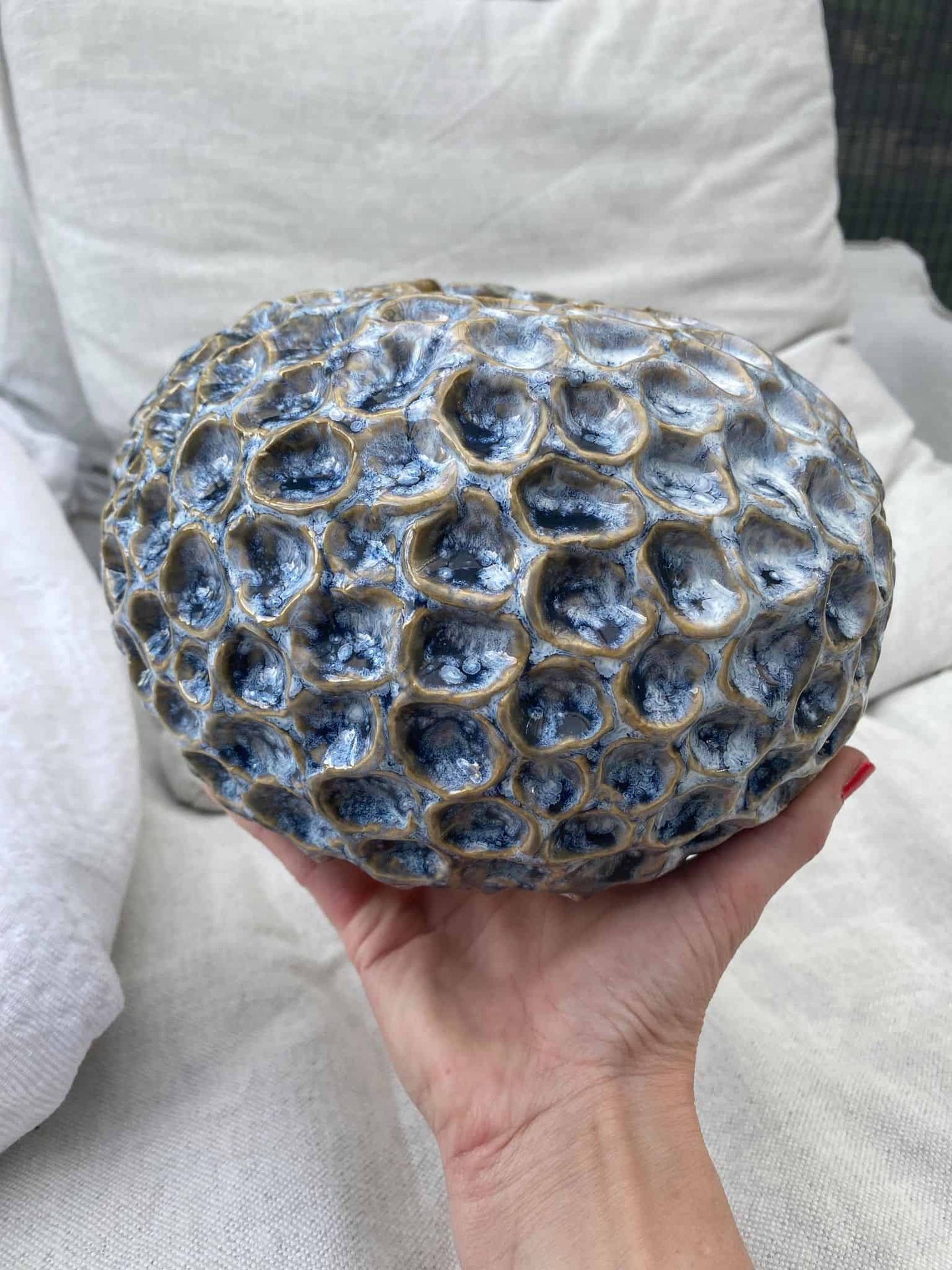 Keramik - Lysblå bubbles - VIAMAJA.DK