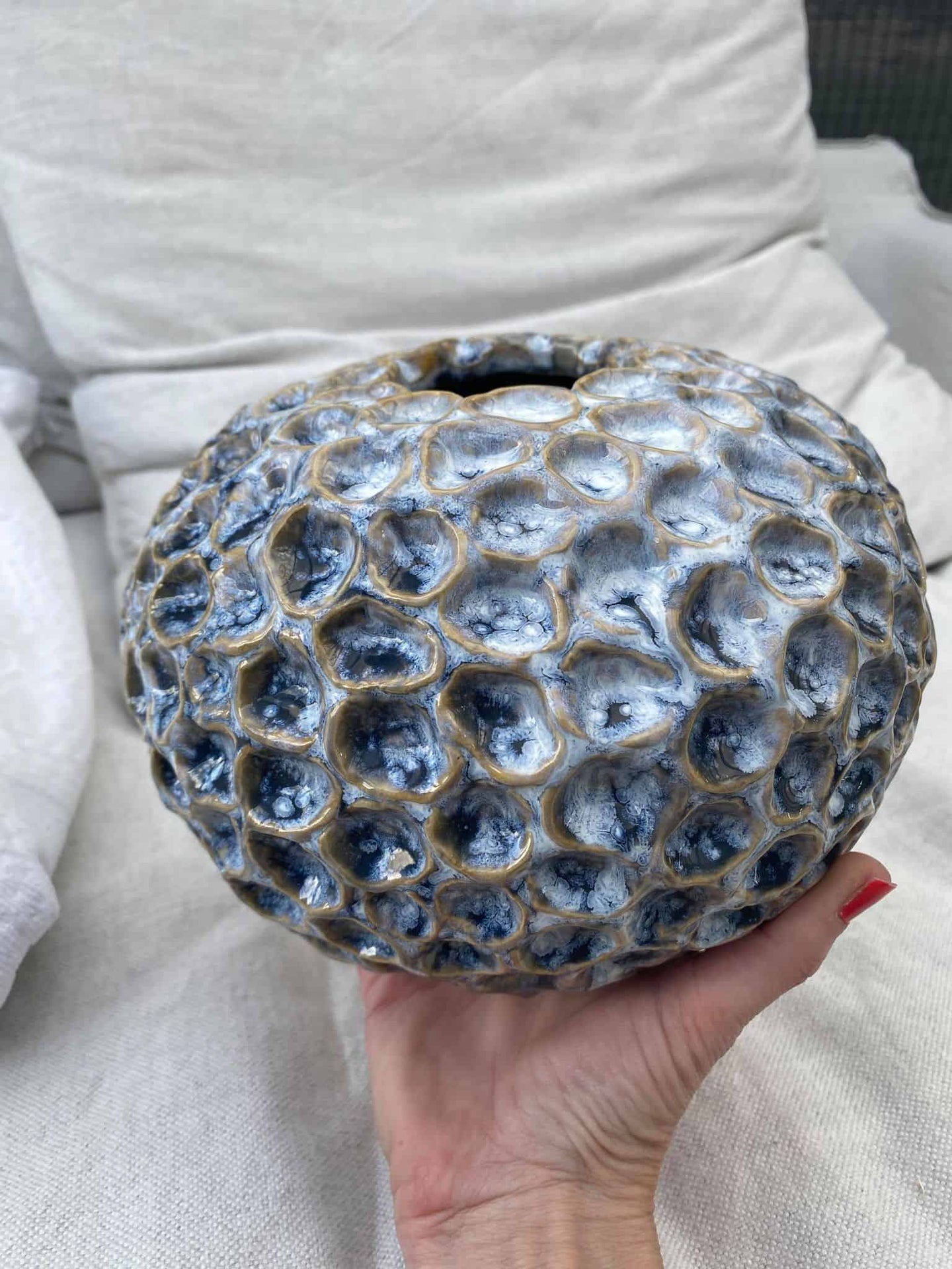 Keramik - Lysblå bubbles - VIAMAJA.DK