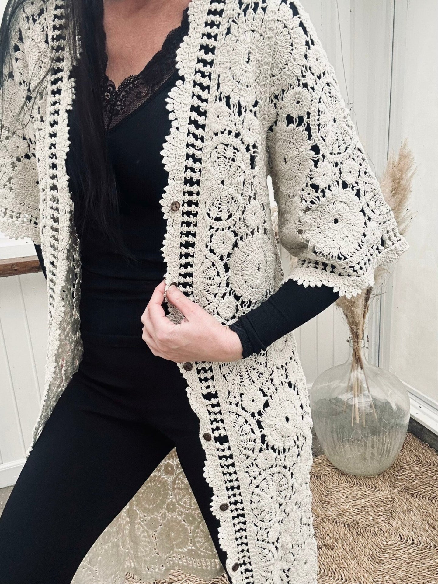 Kimono Boheme strik - VIAMAJA.DK
