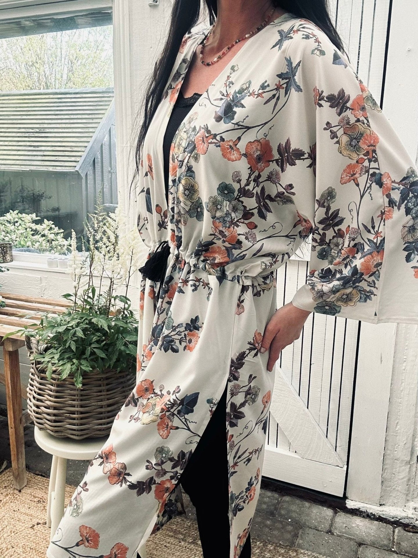 Kimono Flora Silk - VIAMAJA.DK