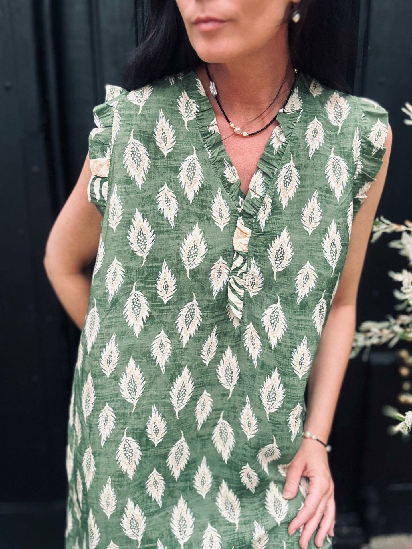 Kjole - Green Nadia - VIAMAJA.DK