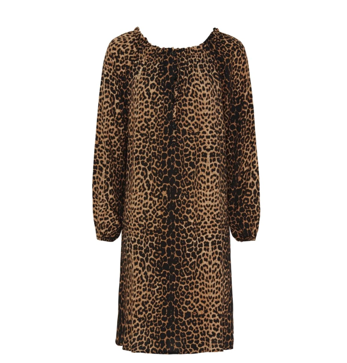 Kjole leopard – Mellem lang - VIAMAJA.DK