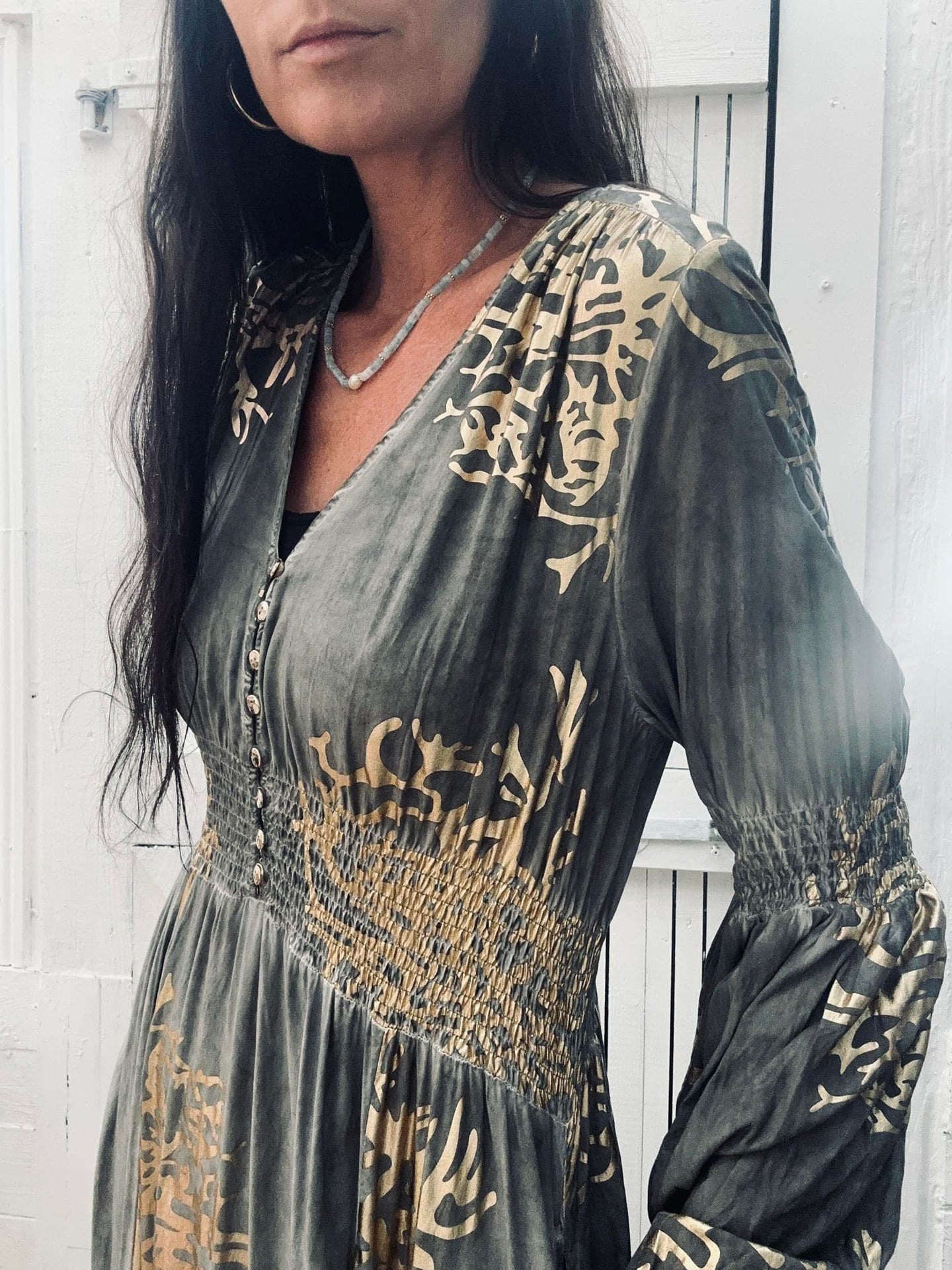 Kjole – Stone / gold - VIAMAJA.DK