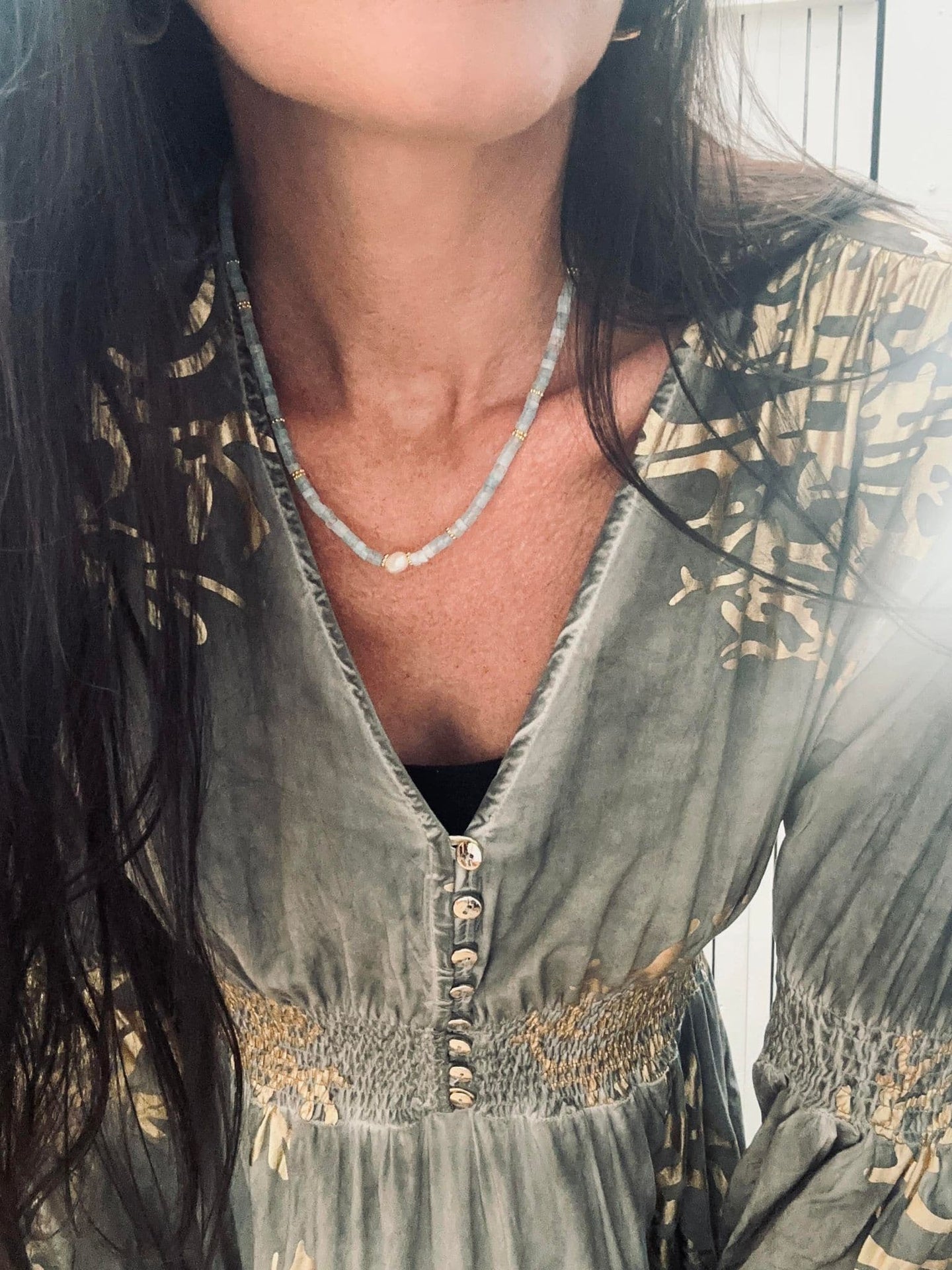 Kjole – Stone / gold - VIAMAJA.DK