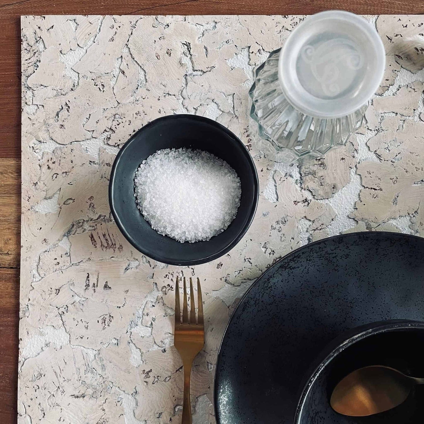 Kork underlag / dækkeserviet –Stor Nordic white - VIAMAJA.DK