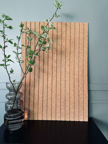 Korkplade Natur m. Panel effekt – Støjdæmpende - VIAMAJA.DK