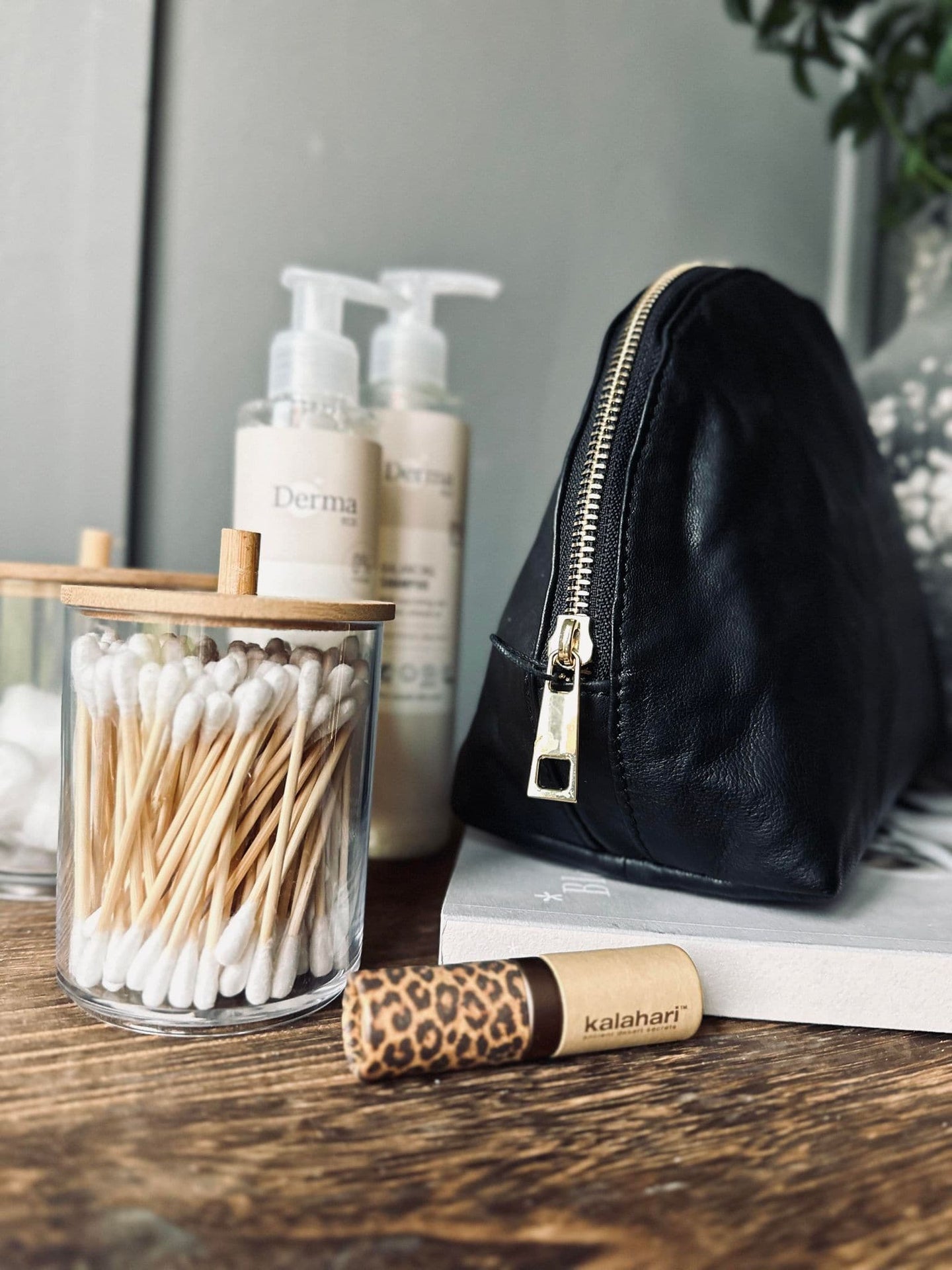 Kosmetiktaske i blødt læder - Mellem - VIAMAJA.DK