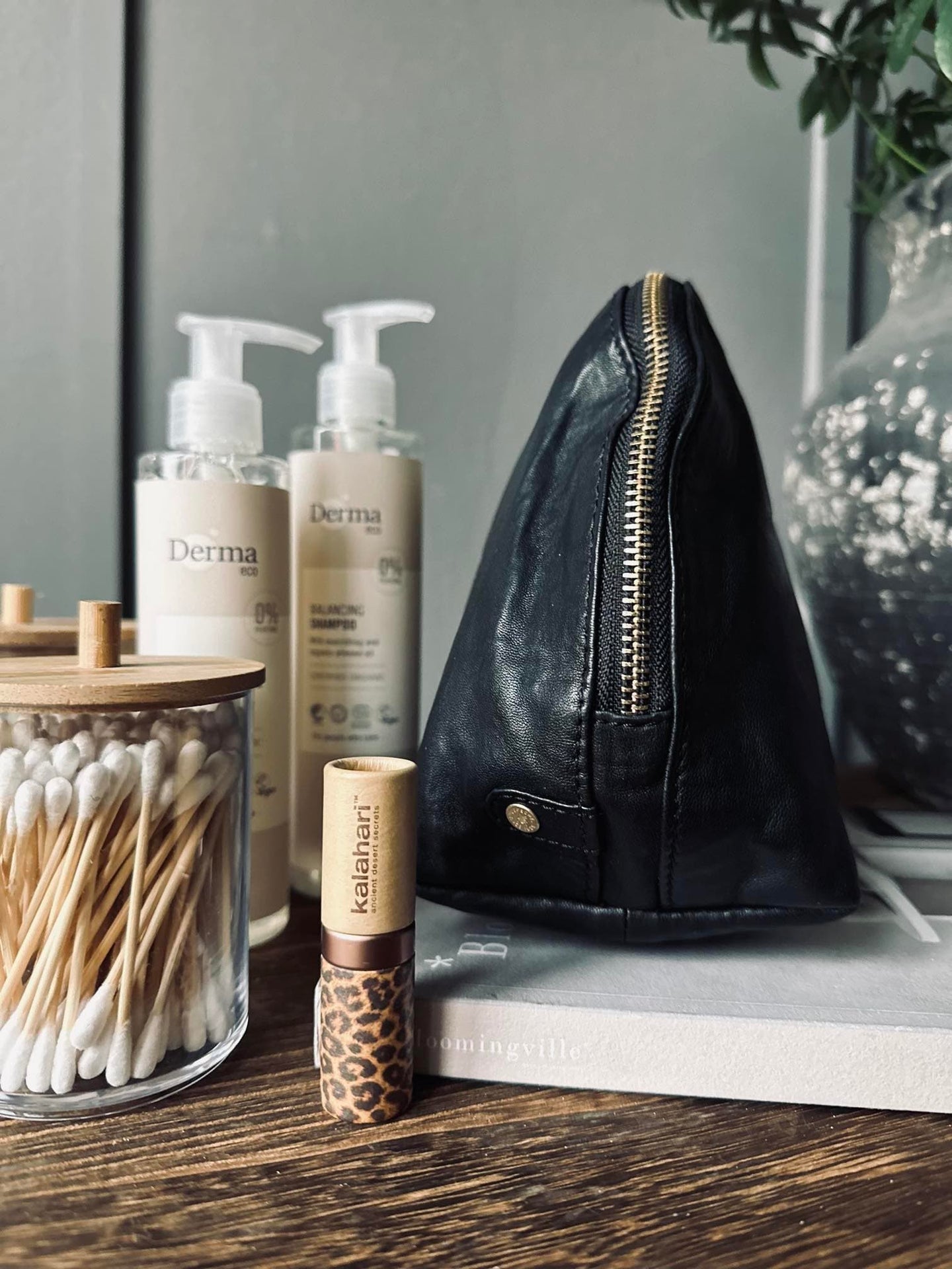 Kosmetiktaske i blødt læder - Mellem - VIAMAJA.DK