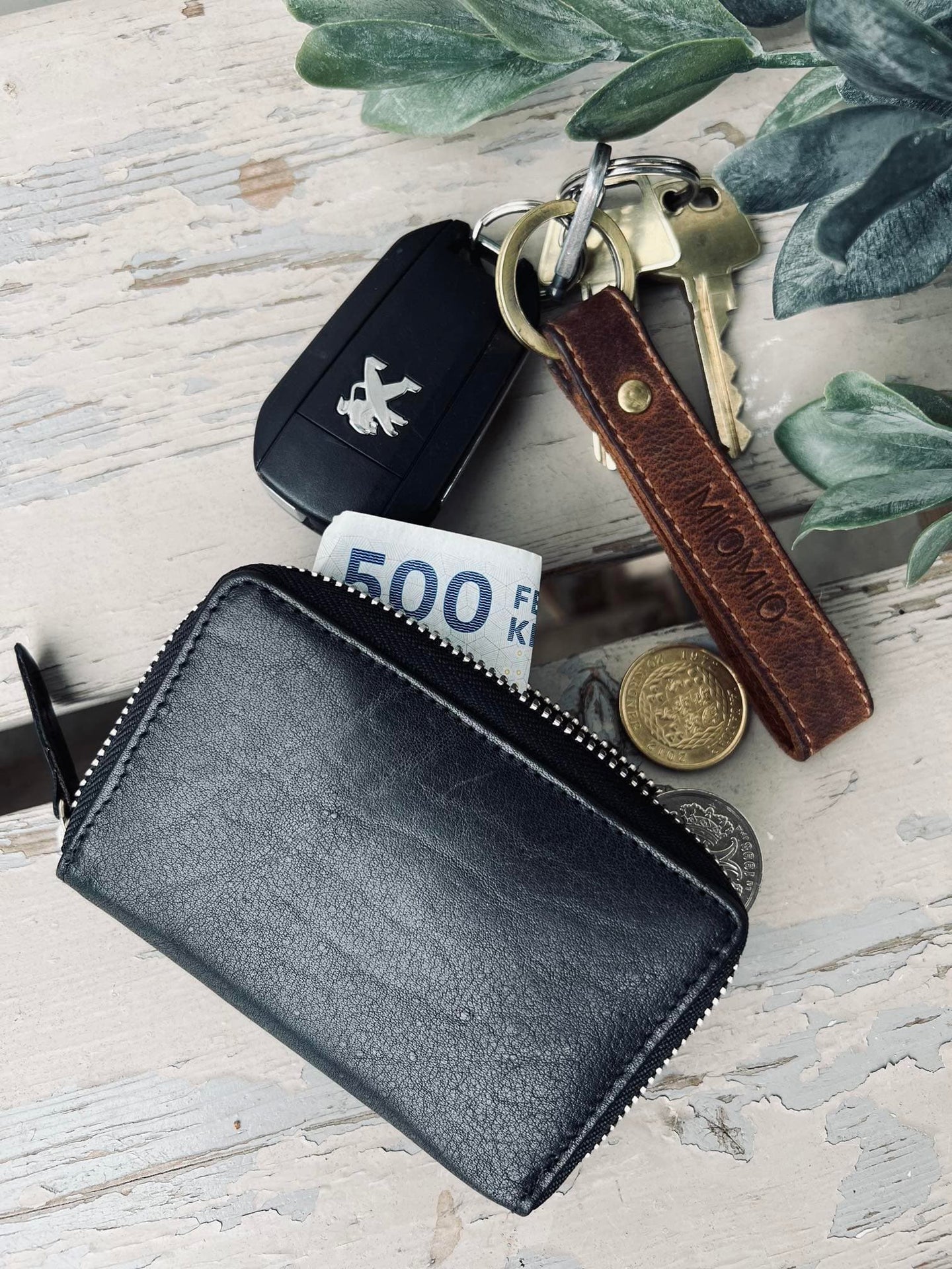 Kreditkortholder - BLACK Leather - VIAMAJA.DK