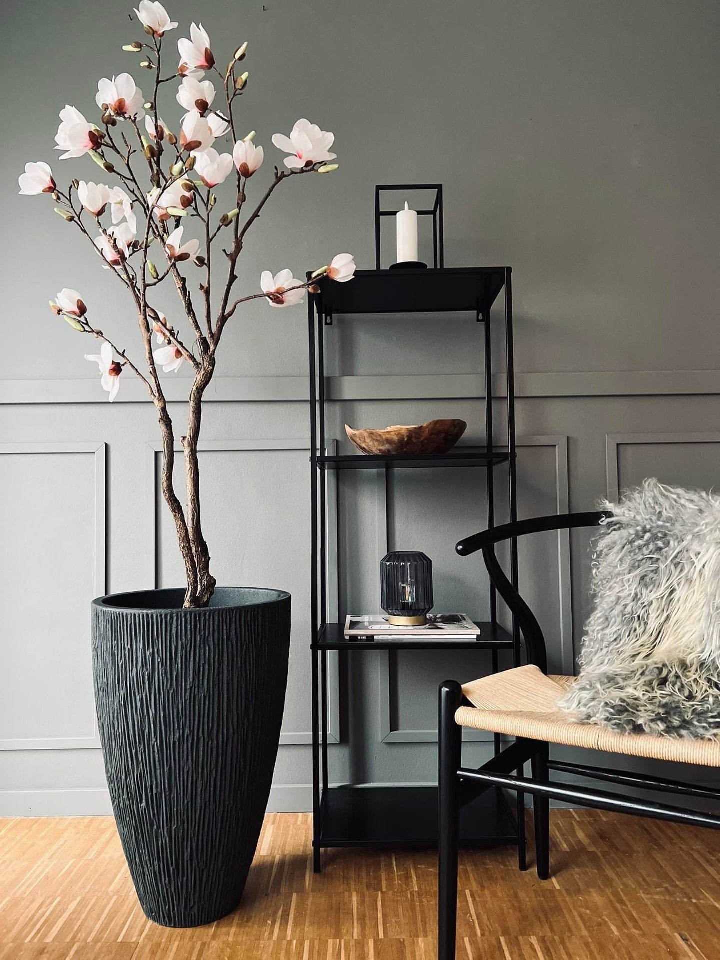 Krukke i plast - Riflet Koks H 60 cm - VIAMAJA.DK