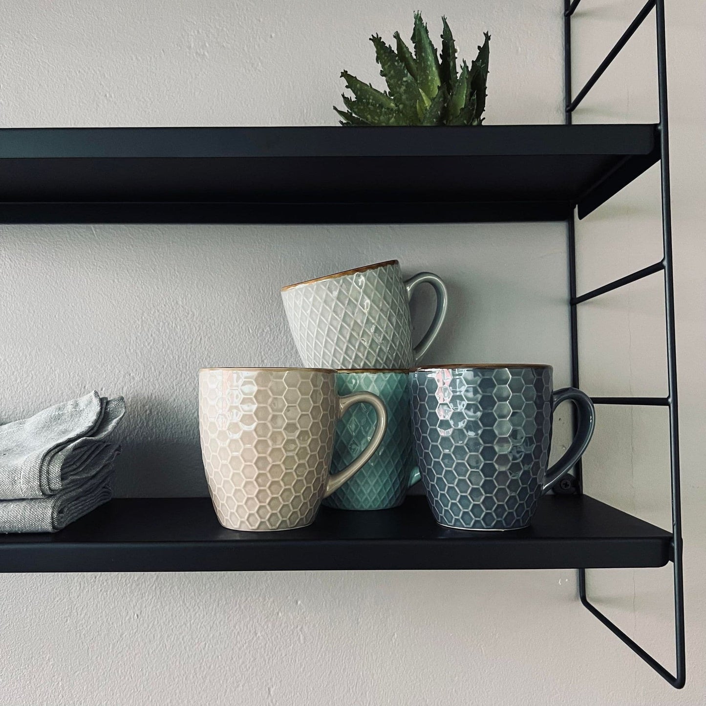 Krus blandet farver - 4 stk - VIAMAJA.DK