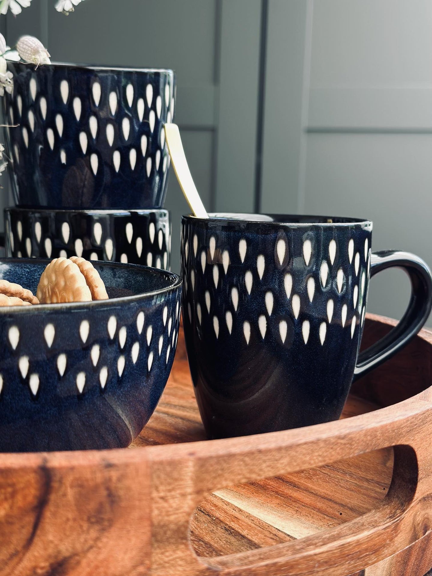 Krus i stentøj – Nordic blue - VIAMAJA.DK