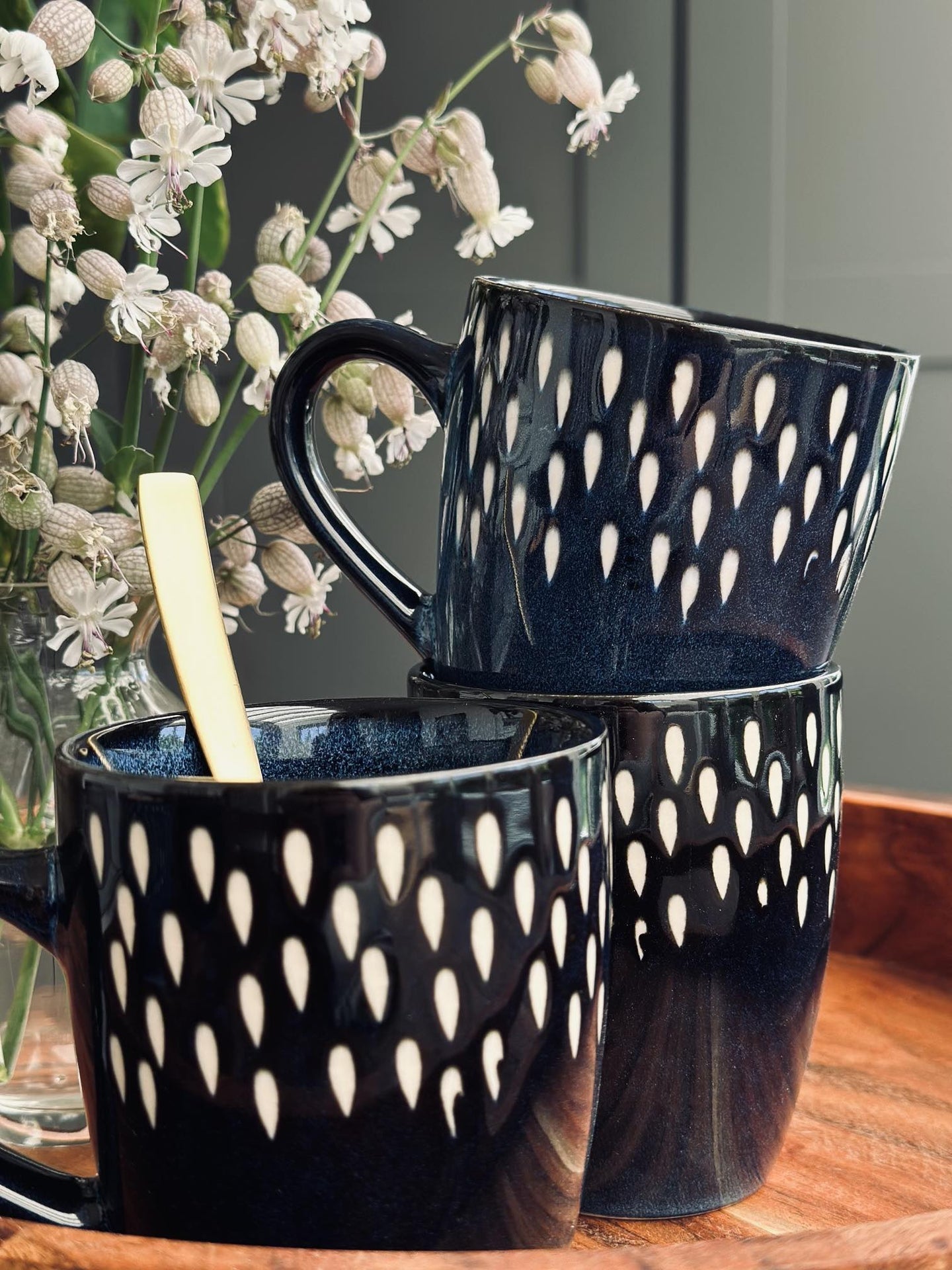 Krus i stentøj – Nordic blue - VIAMAJA.DK