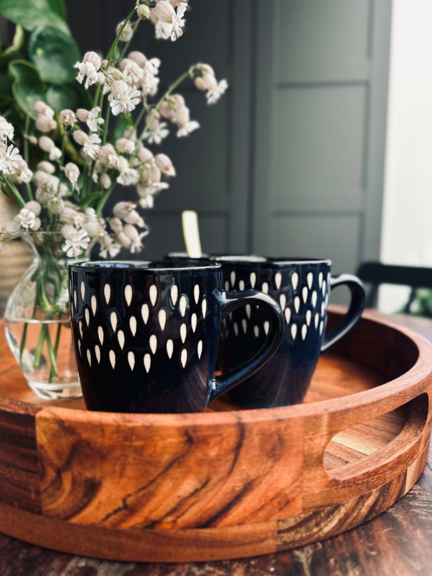 Krus i stentøj – Nordic blue - VIAMAJA.DK