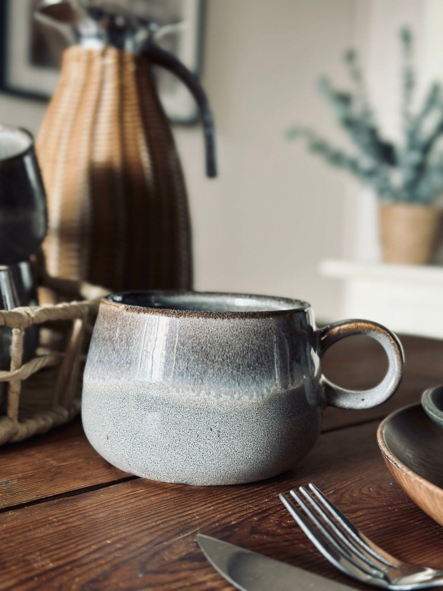 Krus i stentøj – Sæt med 4 stk - VIAMAJA.DK