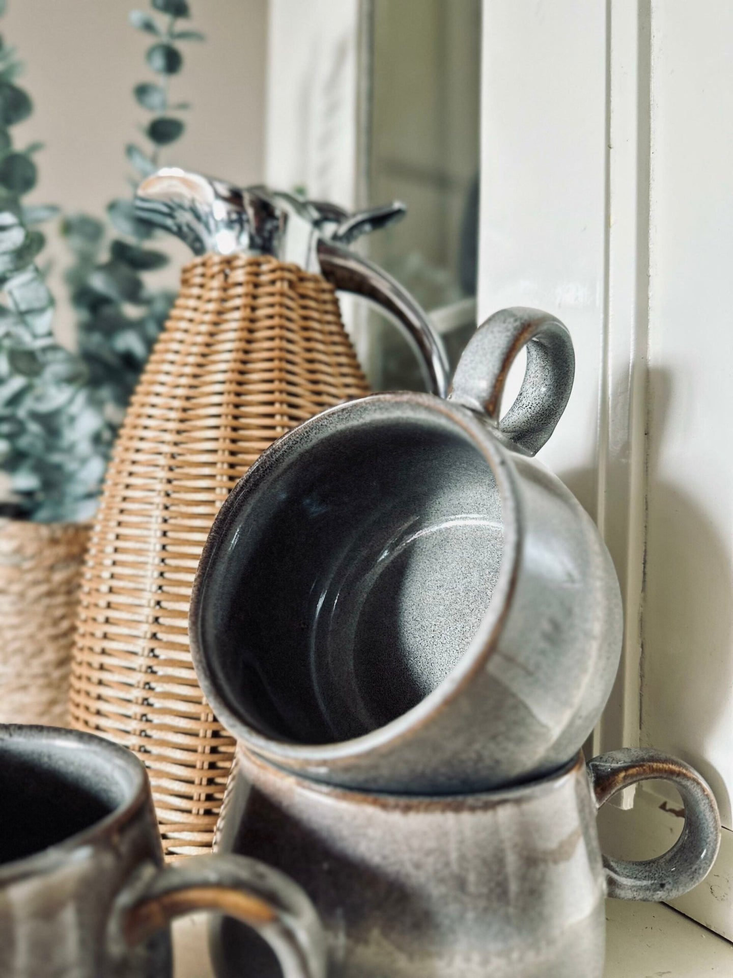 Krus i stentøj – Sæt med 4 stk - VIAMAJA.DK