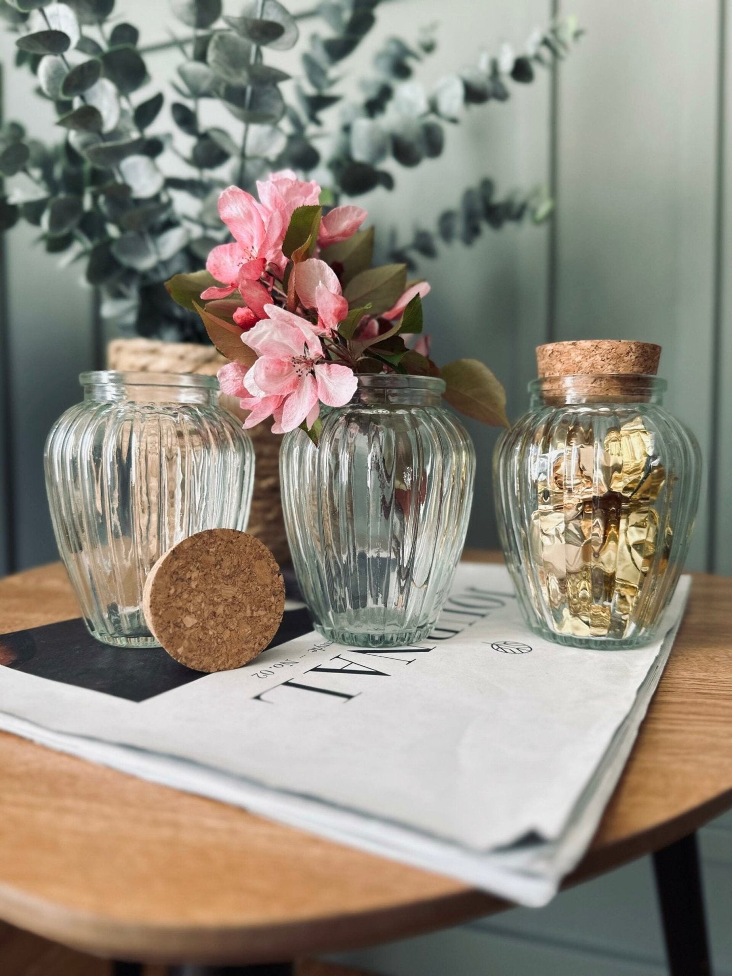 Krydderiglas m. kork 80 ml – pakke med 6 stk - VIAMAJA.DK