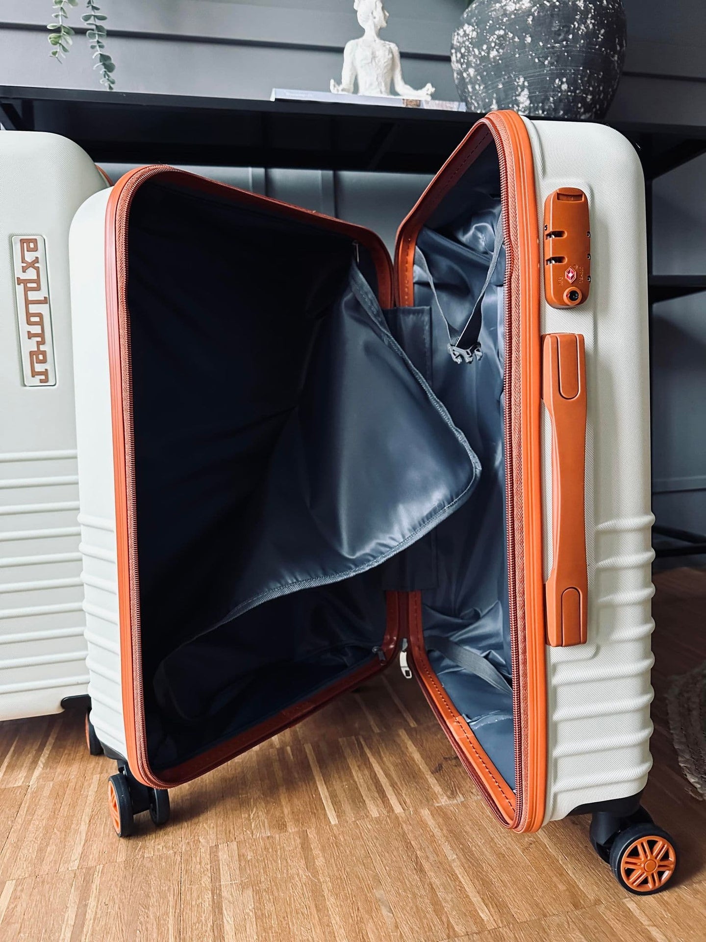 Kuffert sæt af 3 stk - Creme Let vægt - VIAMAJA.DK