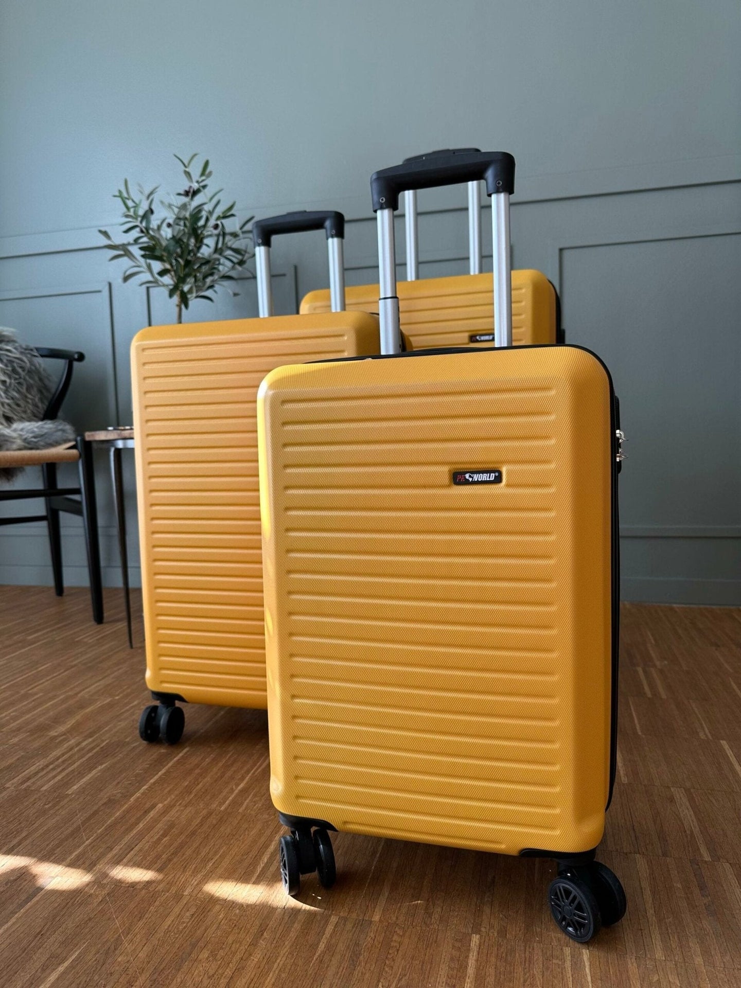 Kuffert sæt af 3 stk – YELLOW Let vægt - VIAMAJA.DK