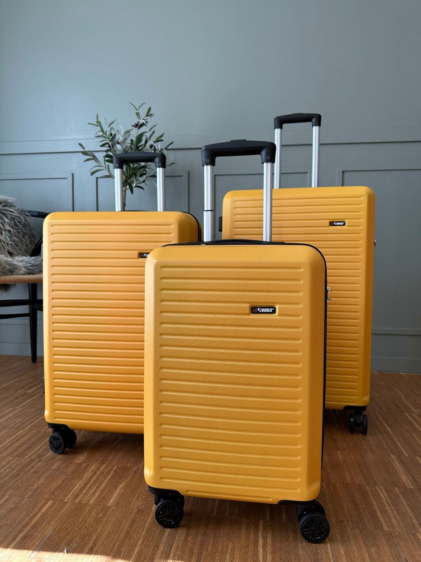 Kuffert sæt af 3 stk – YELLOW Let vægt - VIAMAJA.DK