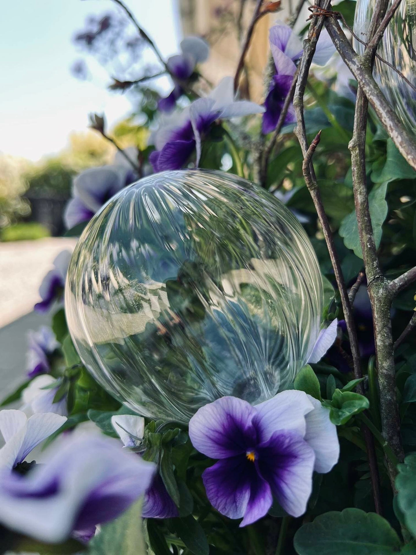 Kugler i klar glas - Sæt af 2 stk til vanding af blomster - VIAMAJA.DK