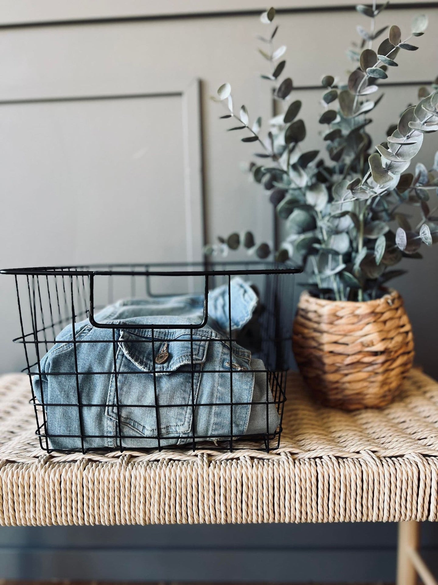 Kurv til opbevaring - Sort metal - VIAMAJA.DK