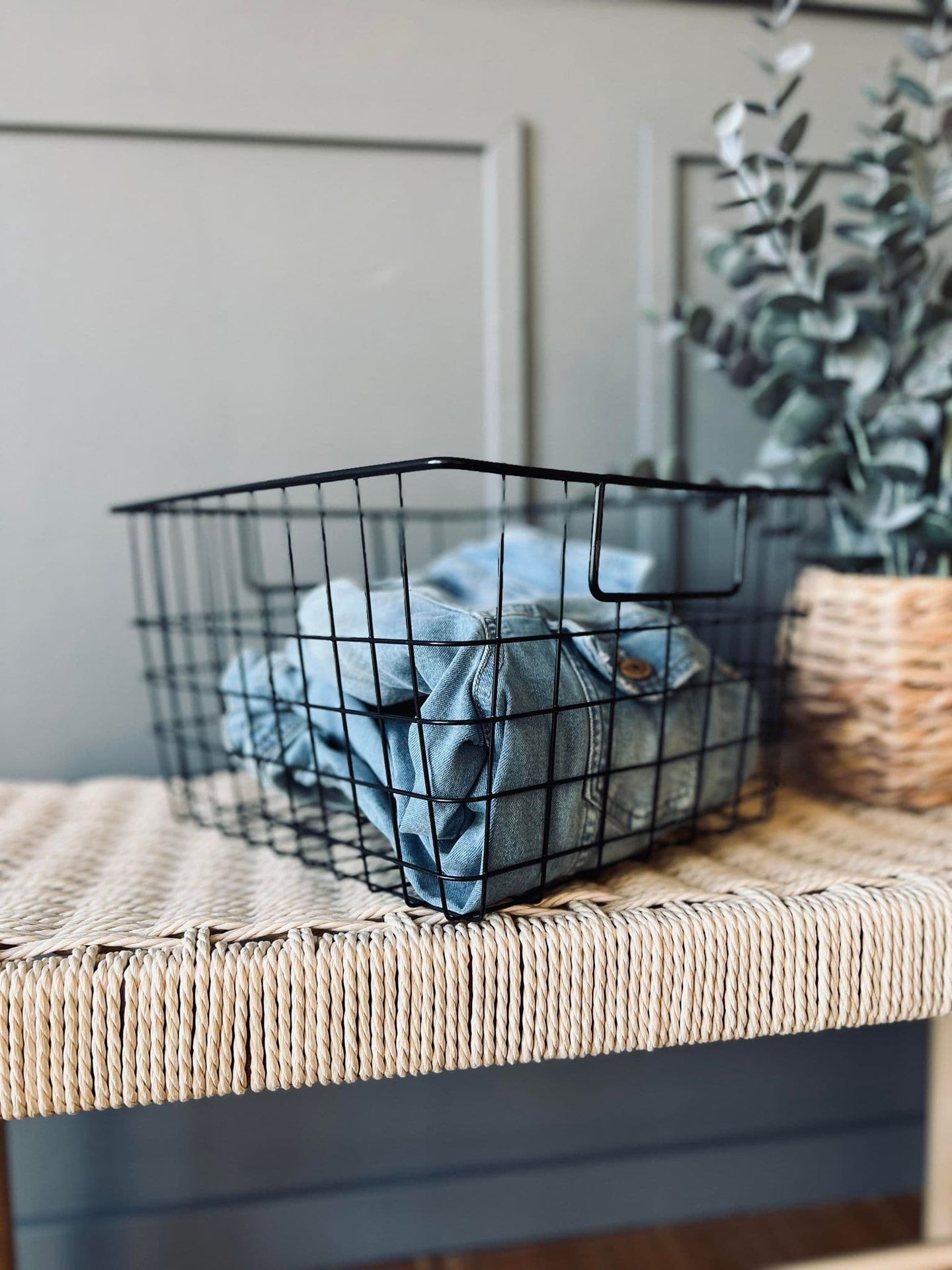 Kurv til opbevaring - Sort metal - VIAMAJA.DK