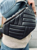 Läder bumbag STRIPE - Mjukt lammskinn