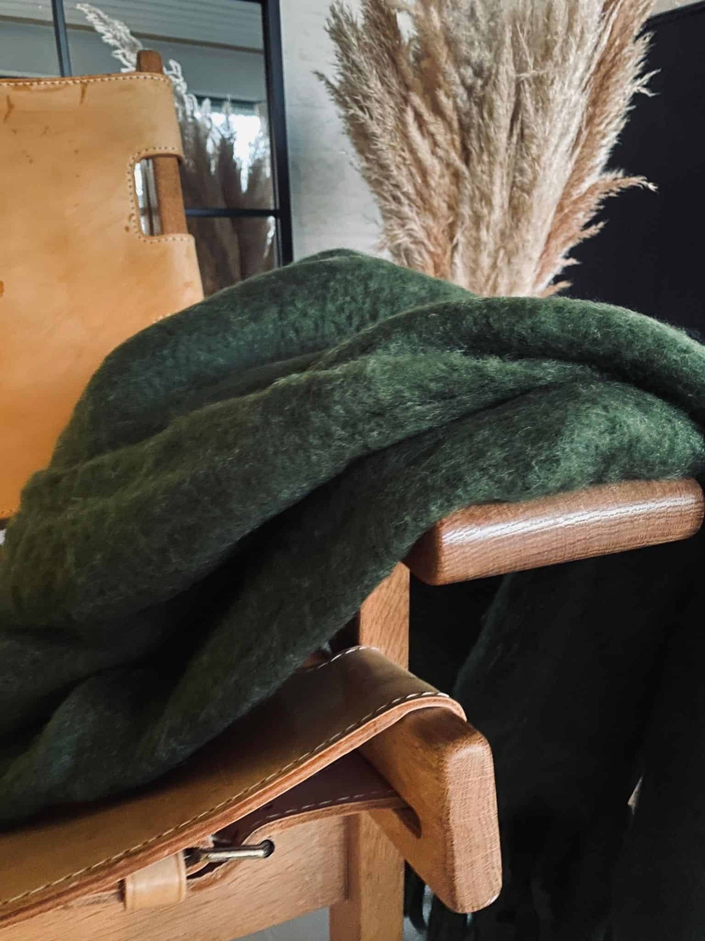 Lækker varm plaid – Army - VIAMAJA.DK