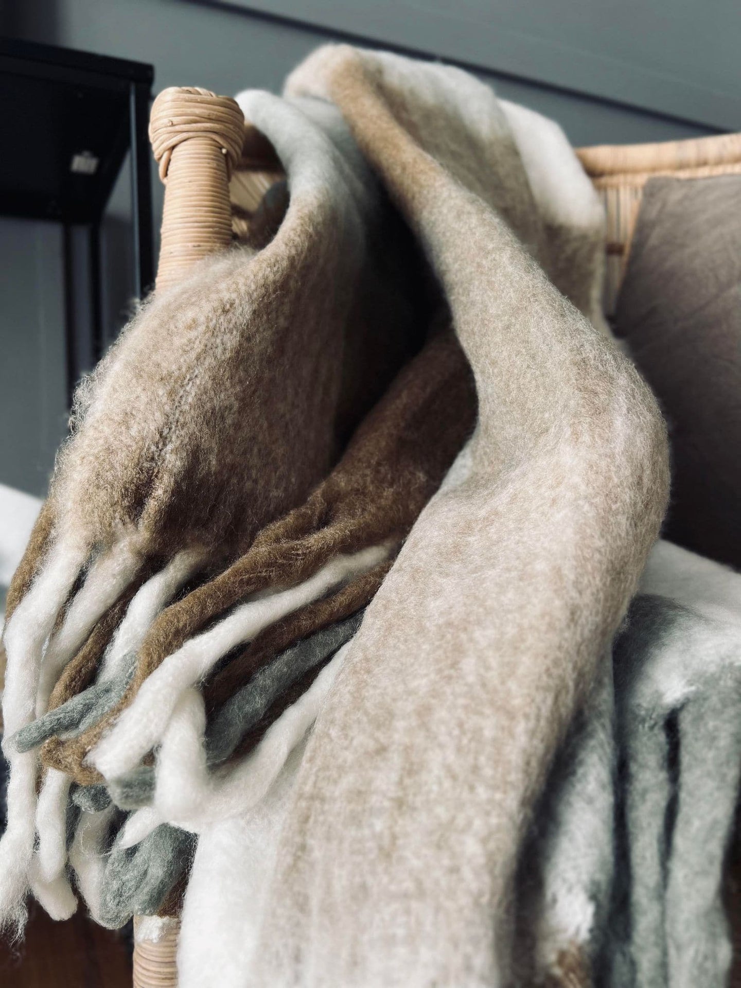 Lækker varm plaid - Brun / Natur - VIAMAJA.DK