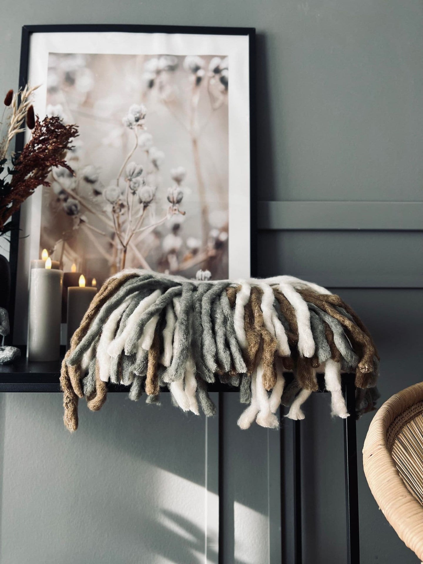 Lækker varm plaid - Brun / Natur - VIAMAJA.DK