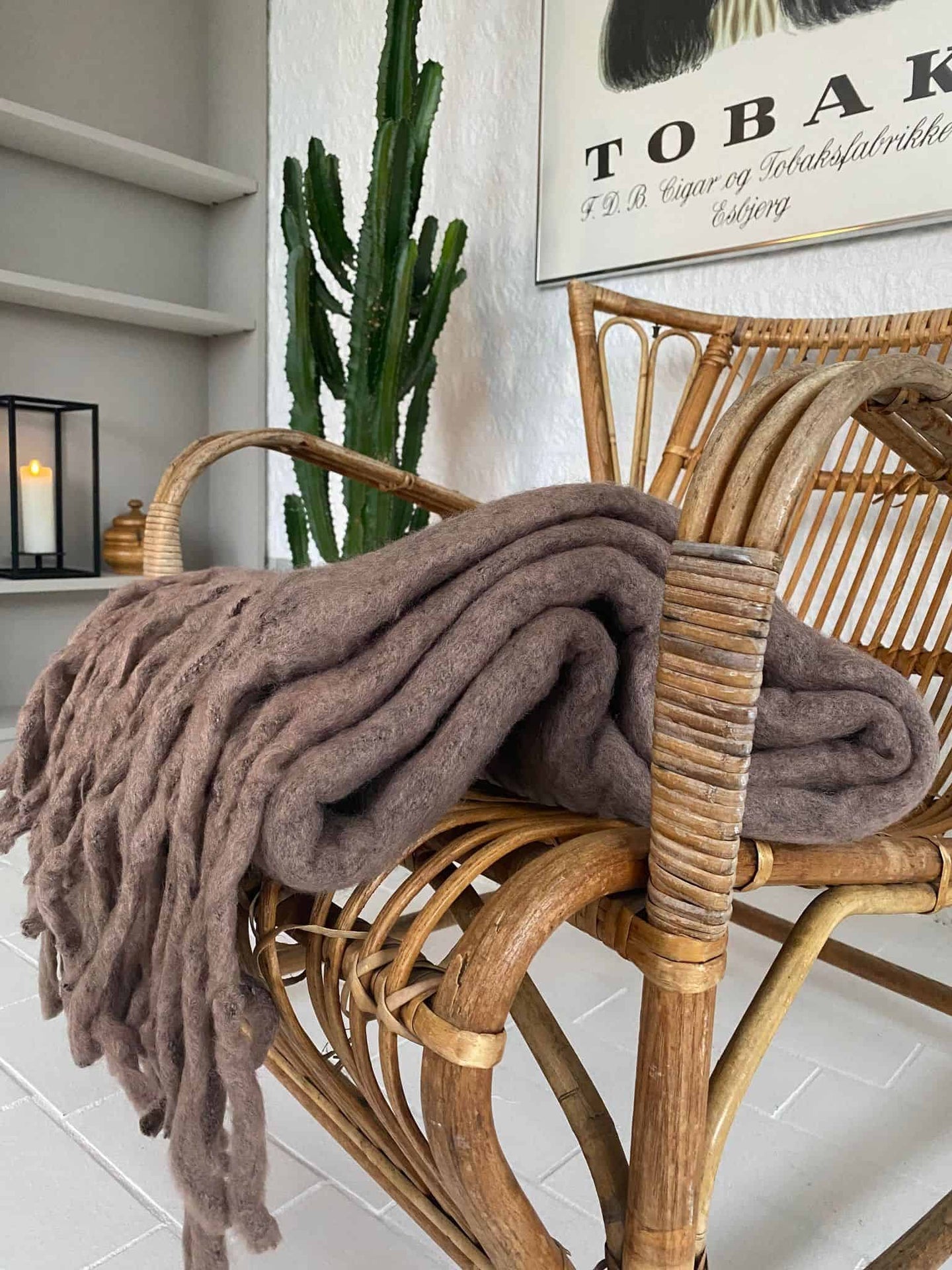 Lækker varm plaid – Støvet Rosa - VIAMAJA.DK