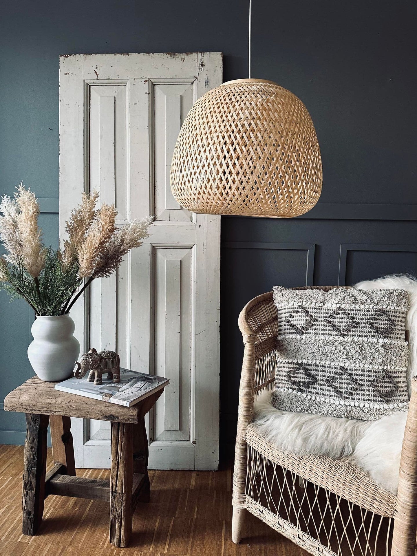 Lampe bambus – Dia 45cm - VIAMAJA.DK