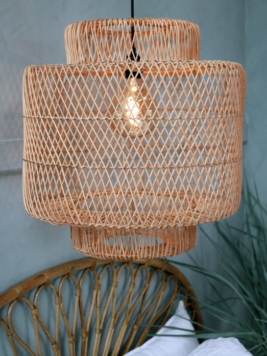 Lampe i rattan - BIG SIZE - VIAMAJA.DK
