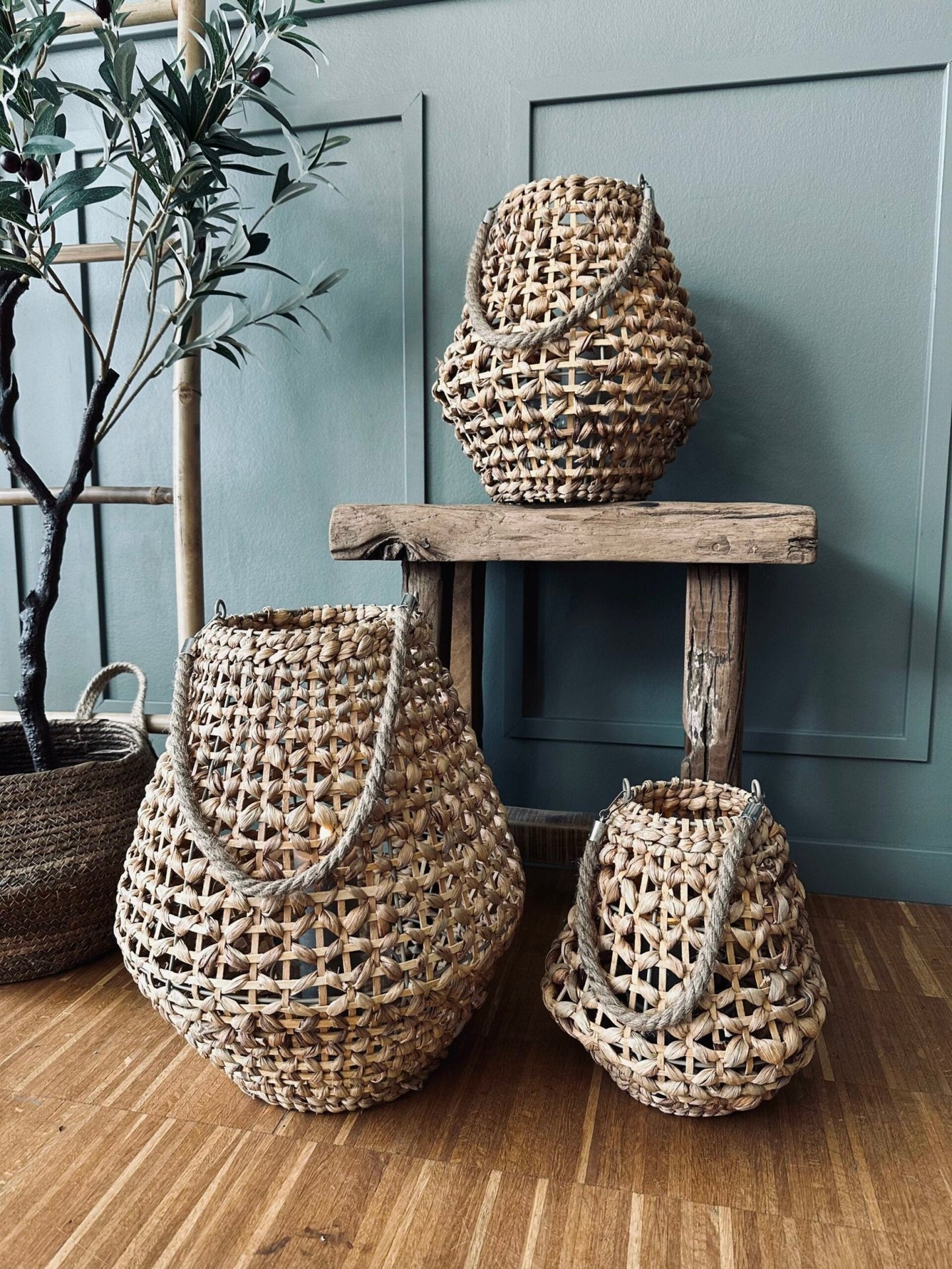 Lanterne i vandhyacint – Mellem - VIAMAJA.DK