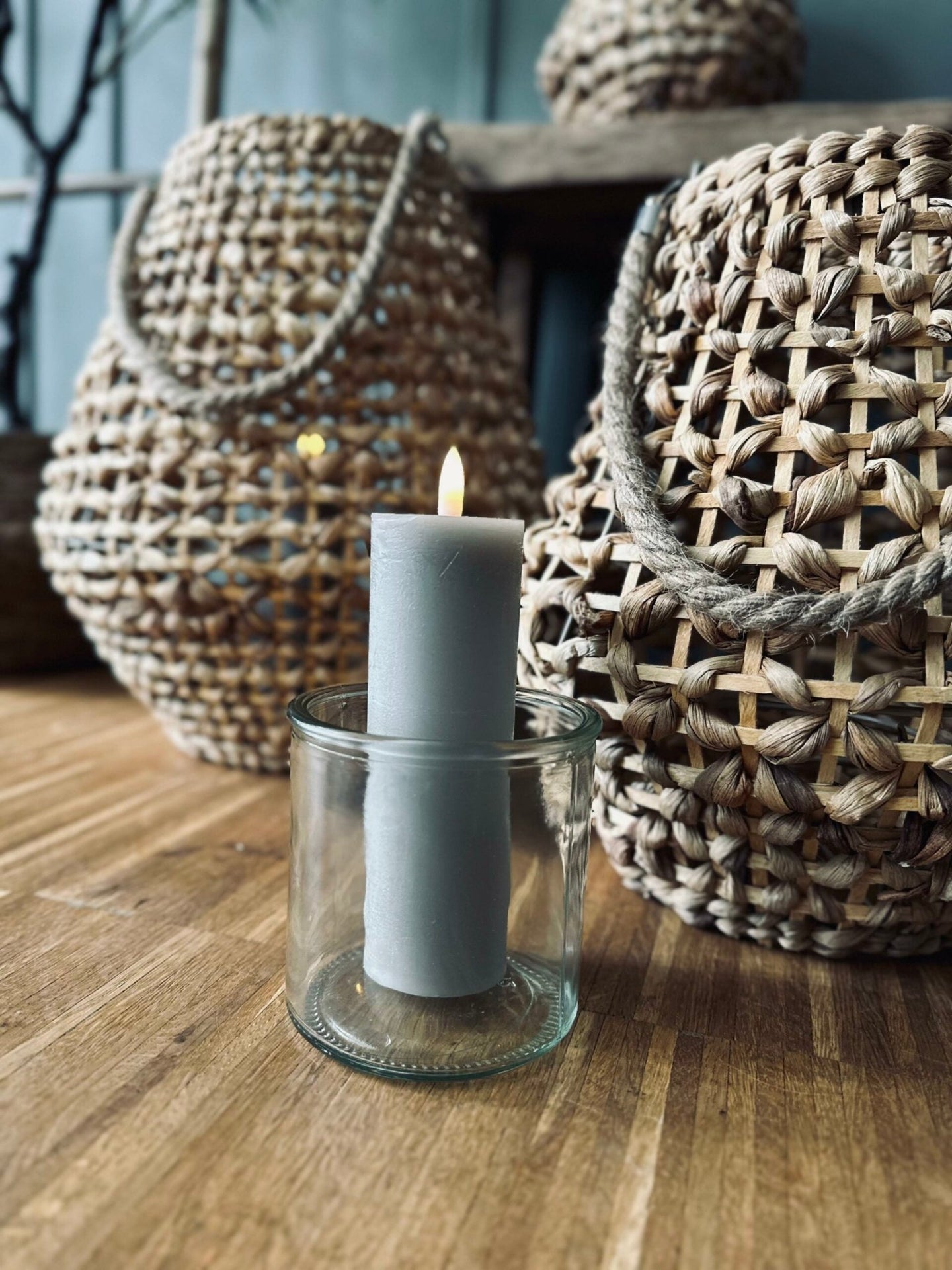 Lanterne i vandhyacint – Mellem - VIAMAJA.DK