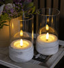 Lykta marmorlook - Set med 2 st