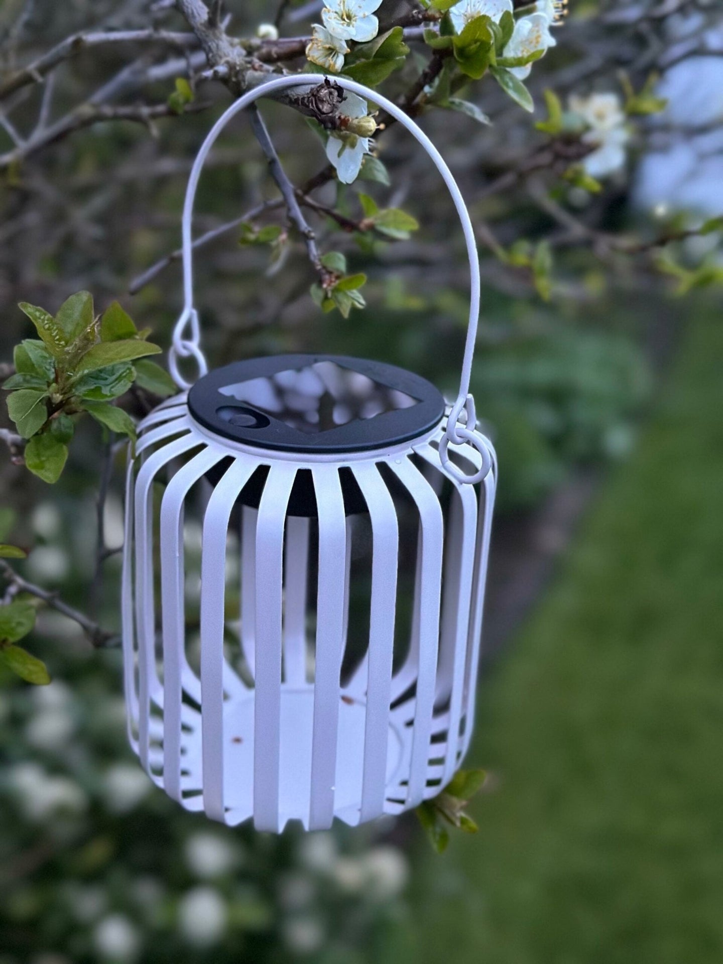 Lanterne med solceller – Grå metal - VIAMAJA.DK