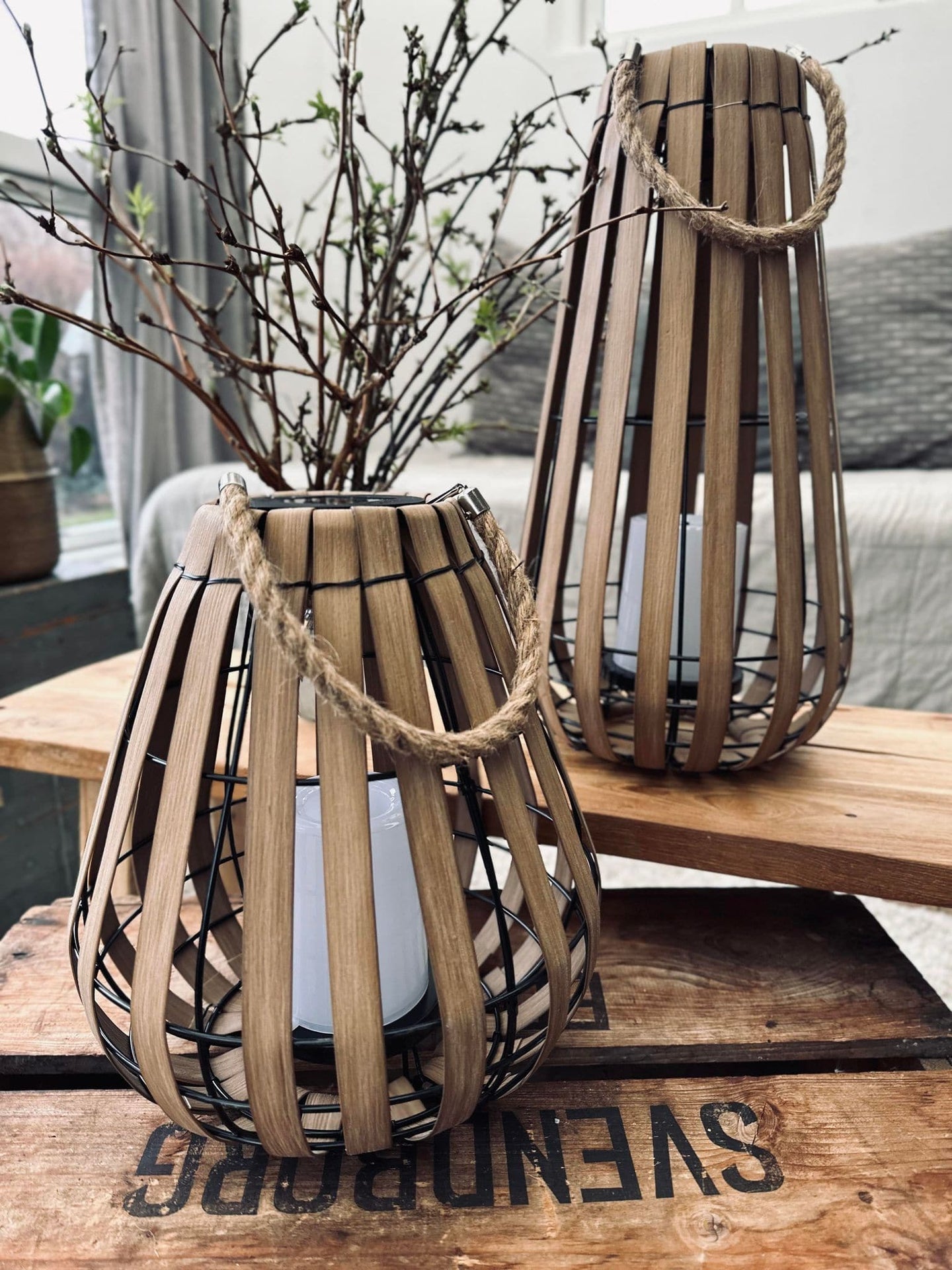 Lanterne med solceller – Nature 30cm - VIAMAJA.DK