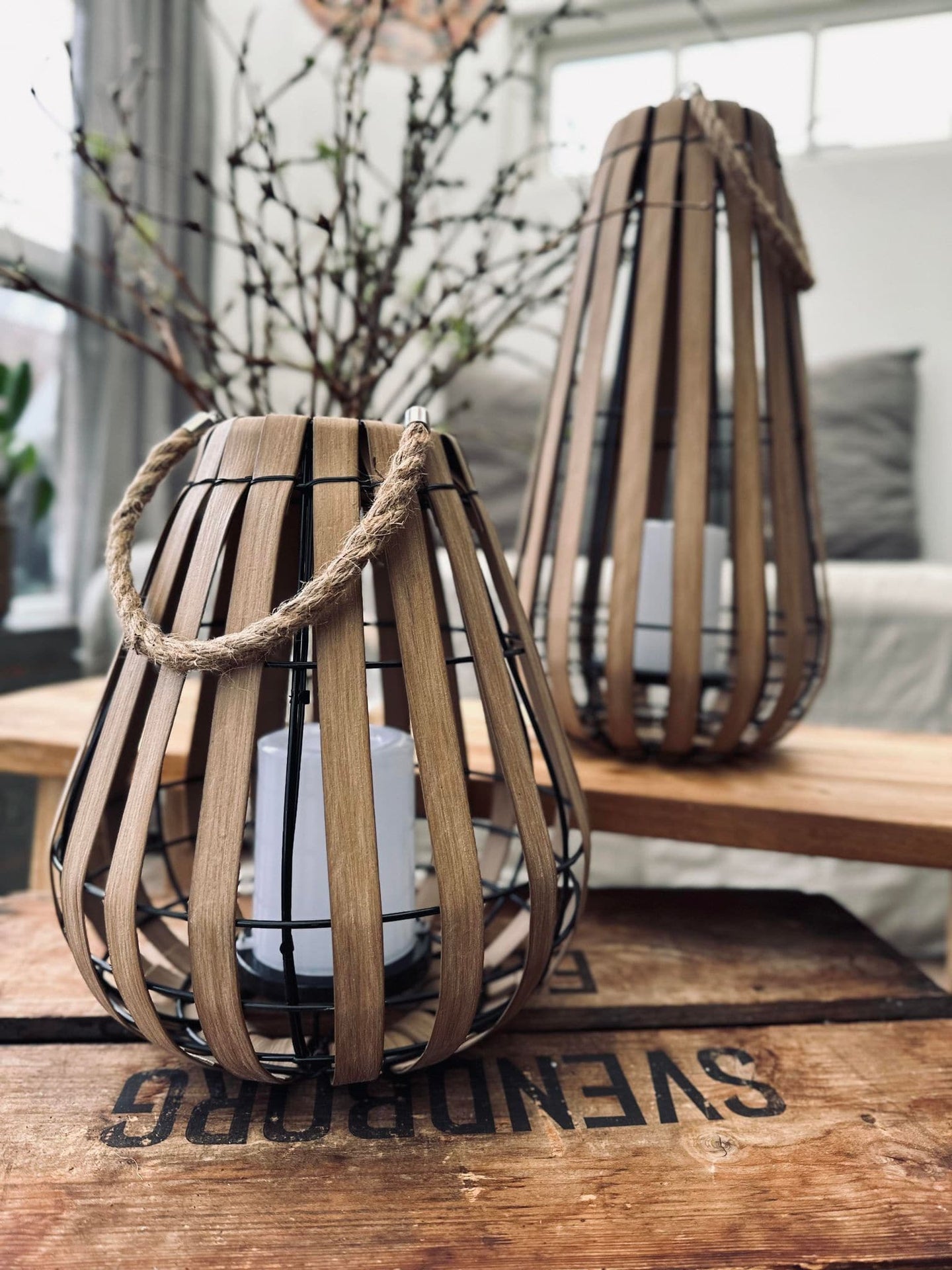 Lanterne med solceller – Nature 43cm - VIAMAJA.DK