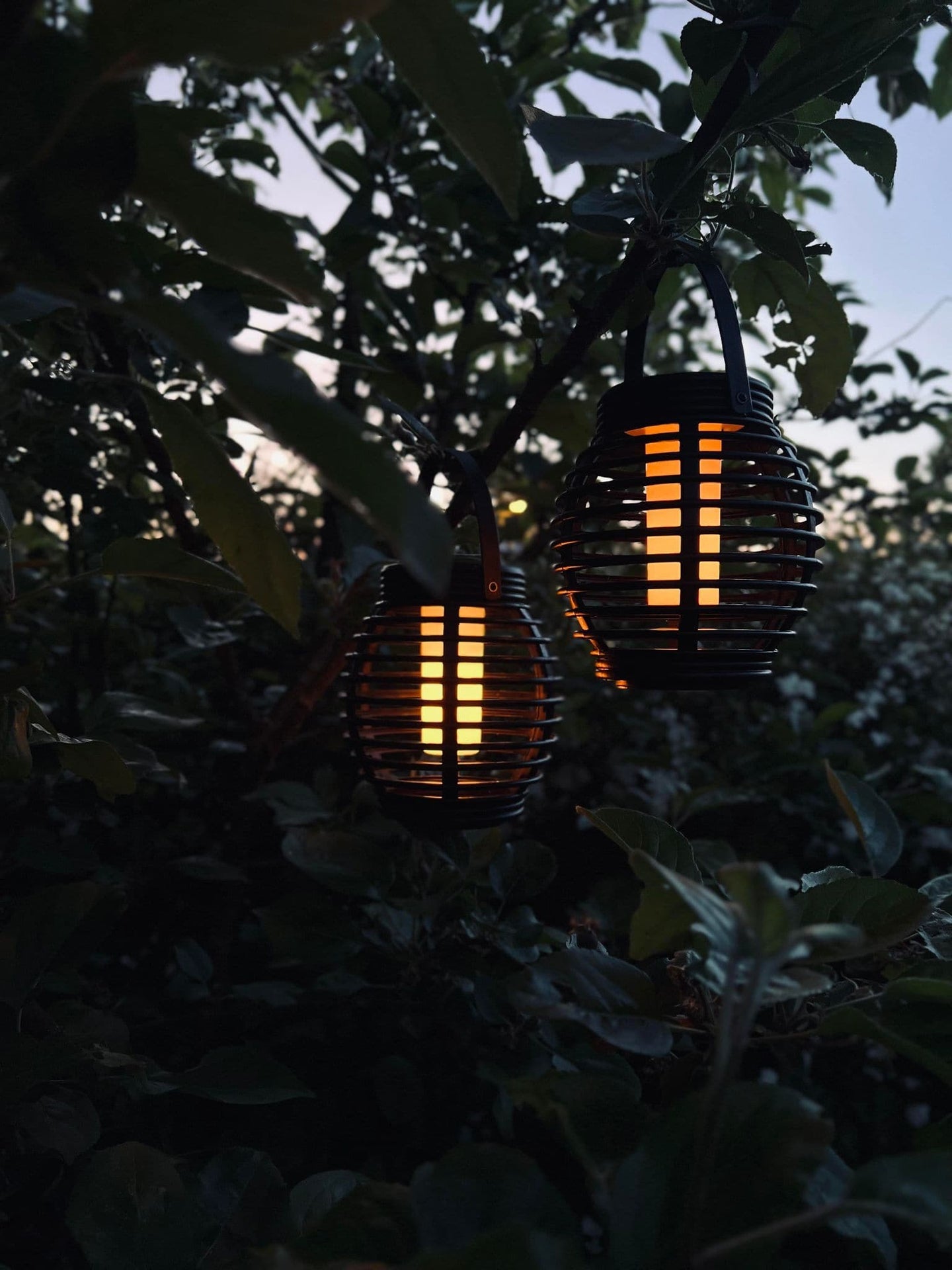 Lanterne med solceller - Stor model - Tilbud med 2 stk - VIAMAJA.DK