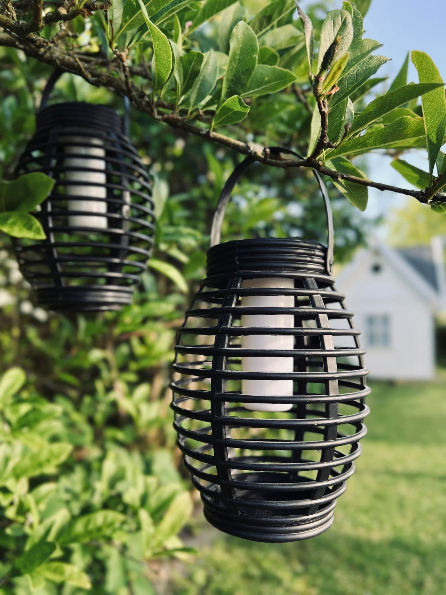 Lanterne med solceller - Stor model - Tilbud med 2 stk - VIAMAJA.DK