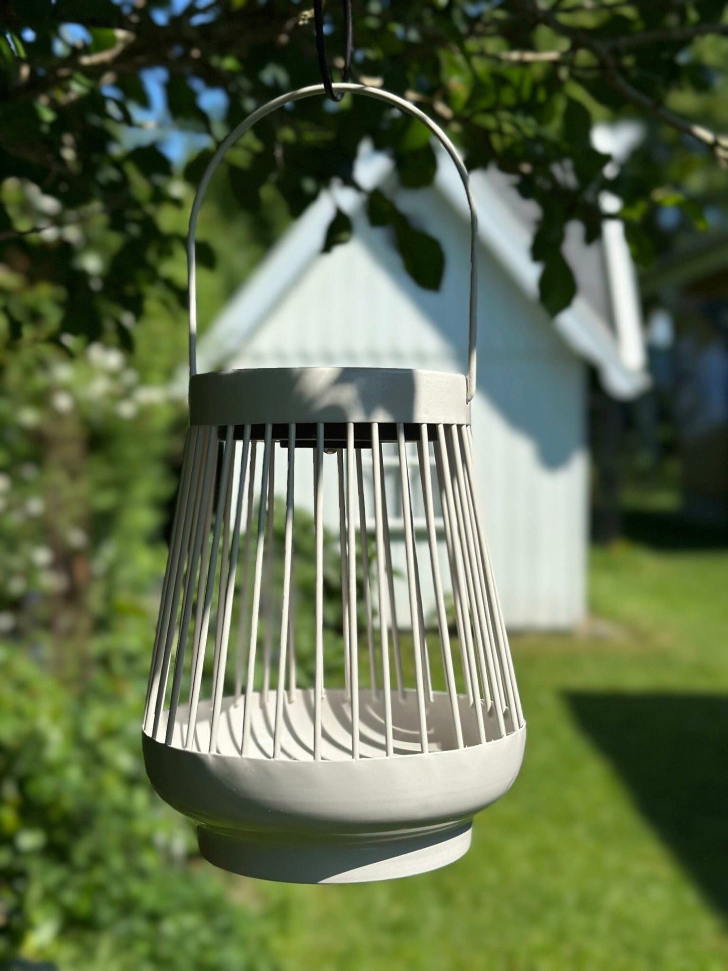 Lanterne ZANDA med solceller – Creme - VIAMAJA.DK