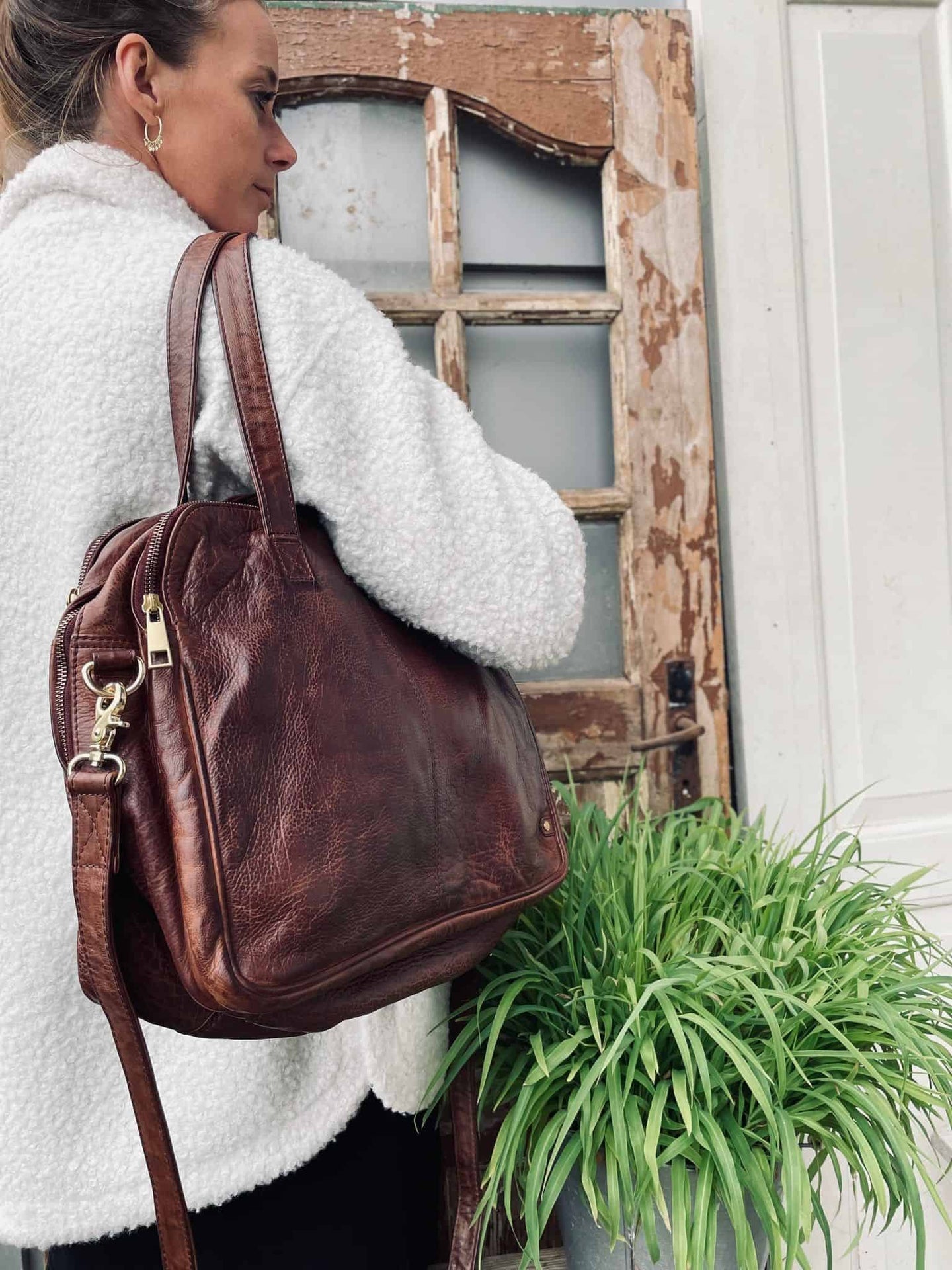 Laptop taske i blødt skind // Brandy Deluxe - VIAMAJA.DK