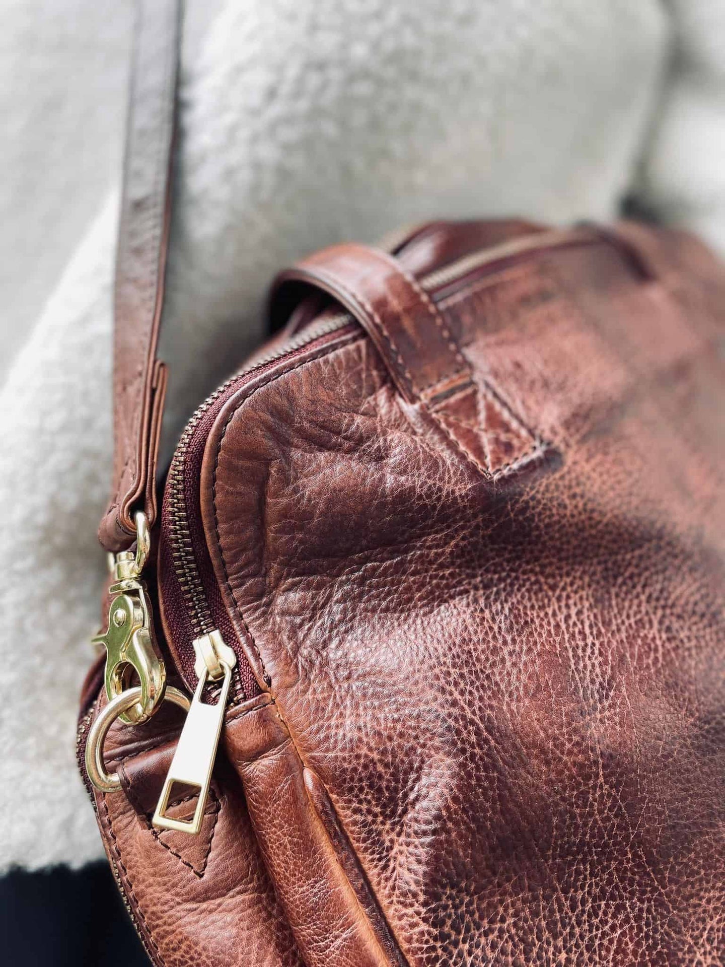 Laptop taske i blødt skind // Brandy Deluxe - VIAMAJA.DK