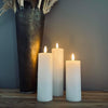 LED Blockljus Vit 3 st inkl. fjärrkontroll - Platt topp
