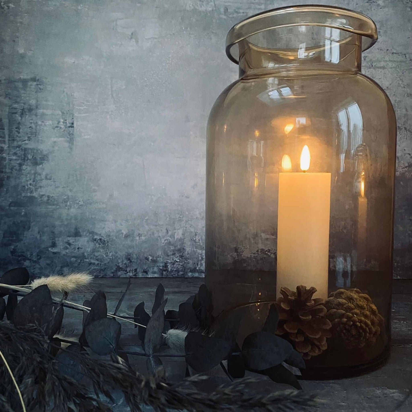 LED Bloklys Hvid 3 stk Inkl. fjernbetjening - Flad top - VIAMAJA.DK